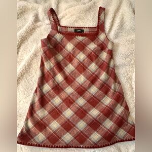 Cider Red Check Mini Dress Size 6